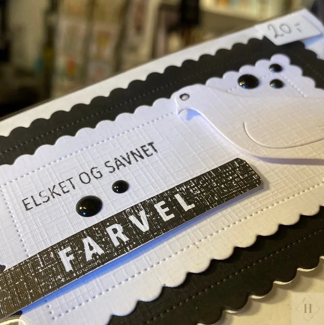 Kort til bårebuketten Helle Vang