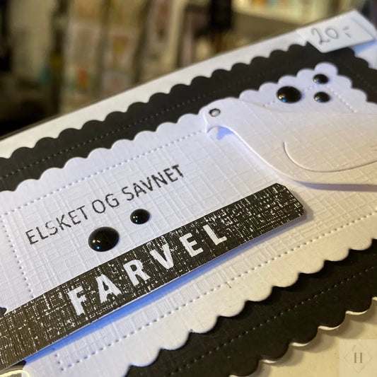 Kort til bårebuketten Helle Vang