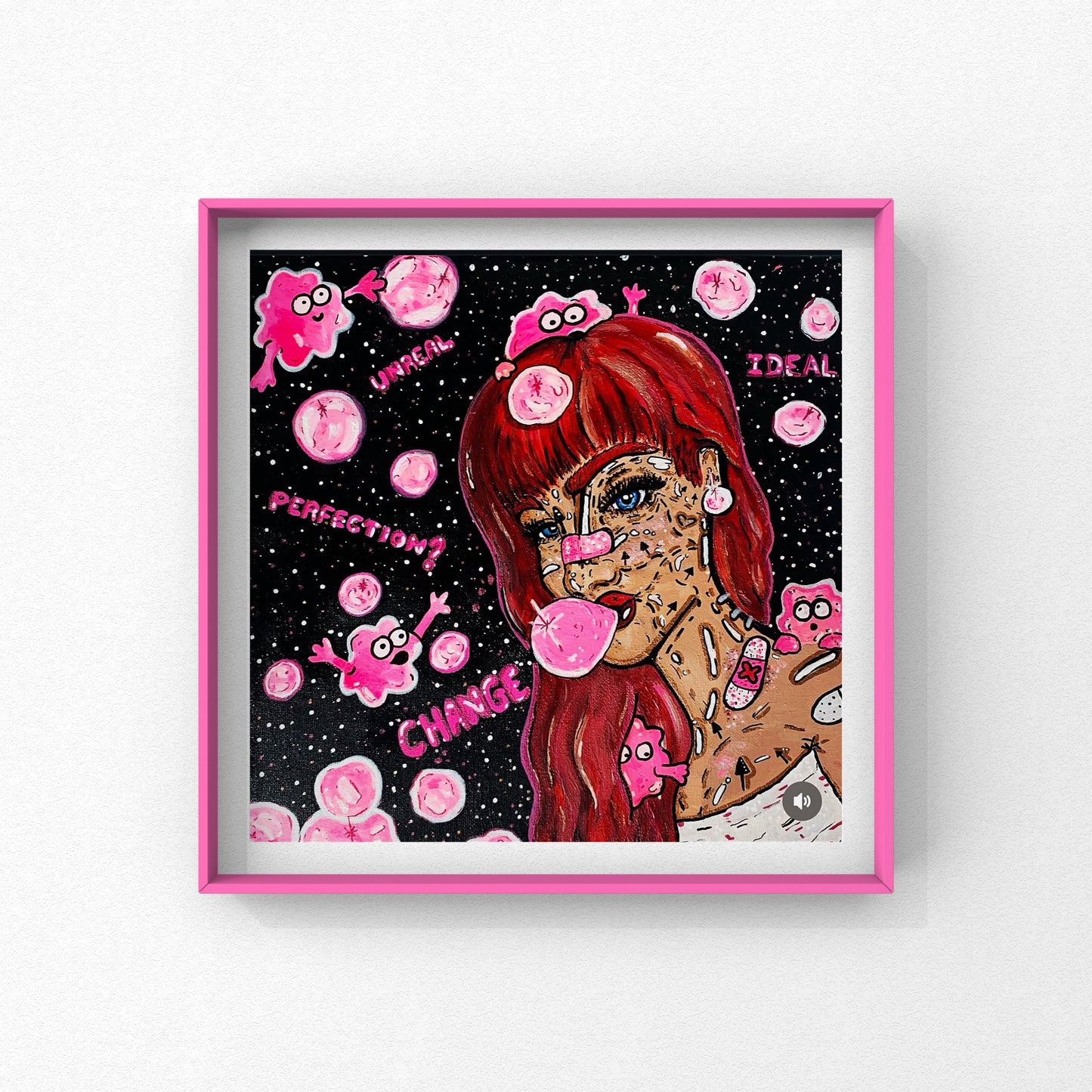 Kunstprint - pink perfection Caths in Space Art