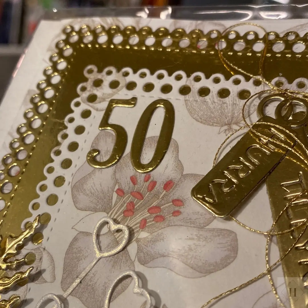 Guldbryllup - kort Helle Vang