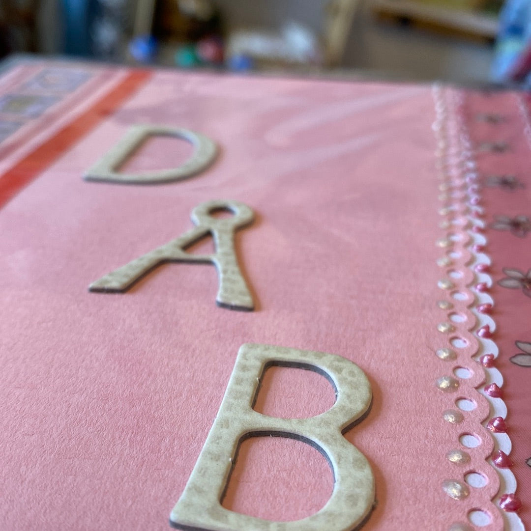 Kort til den lille ny - lyserød Helle Vang