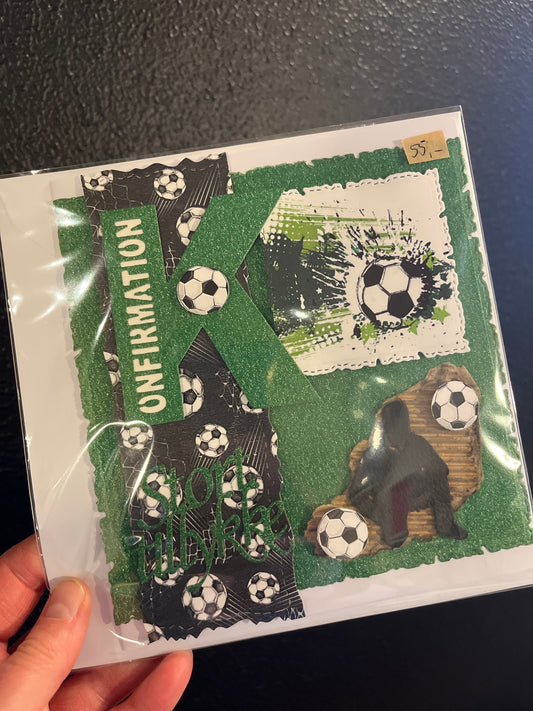 Konfirmations kort - fodbold dreng