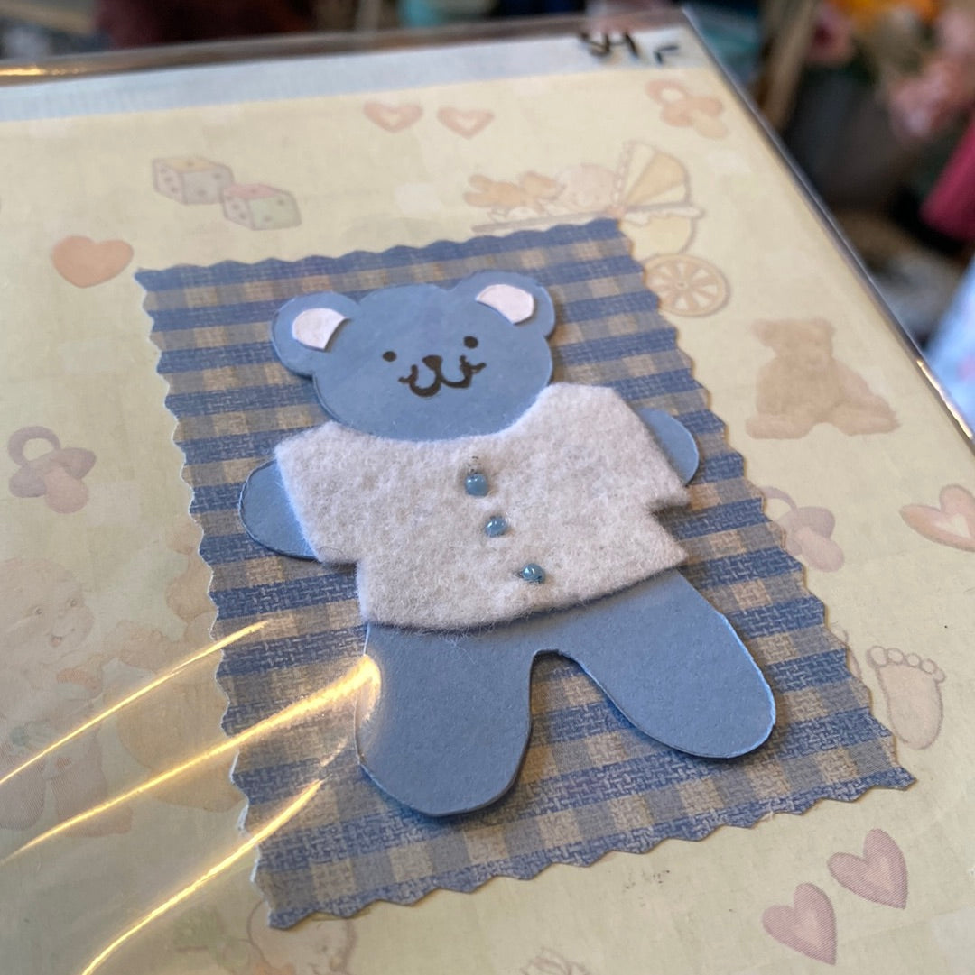 Kort til den lille ny - lyseblå Helle Vang