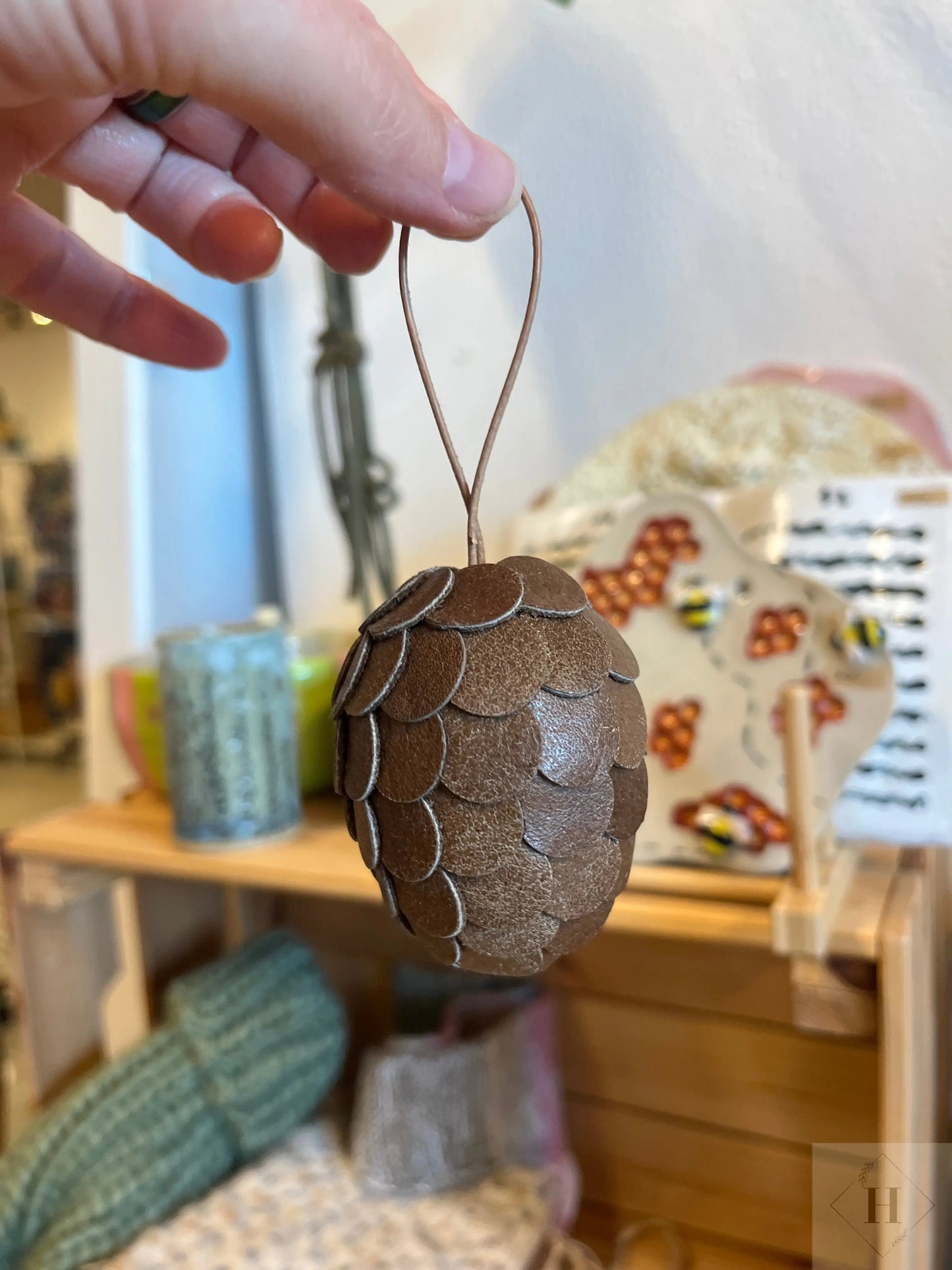 kogle i læder - lille (flere farver) Unika Nord