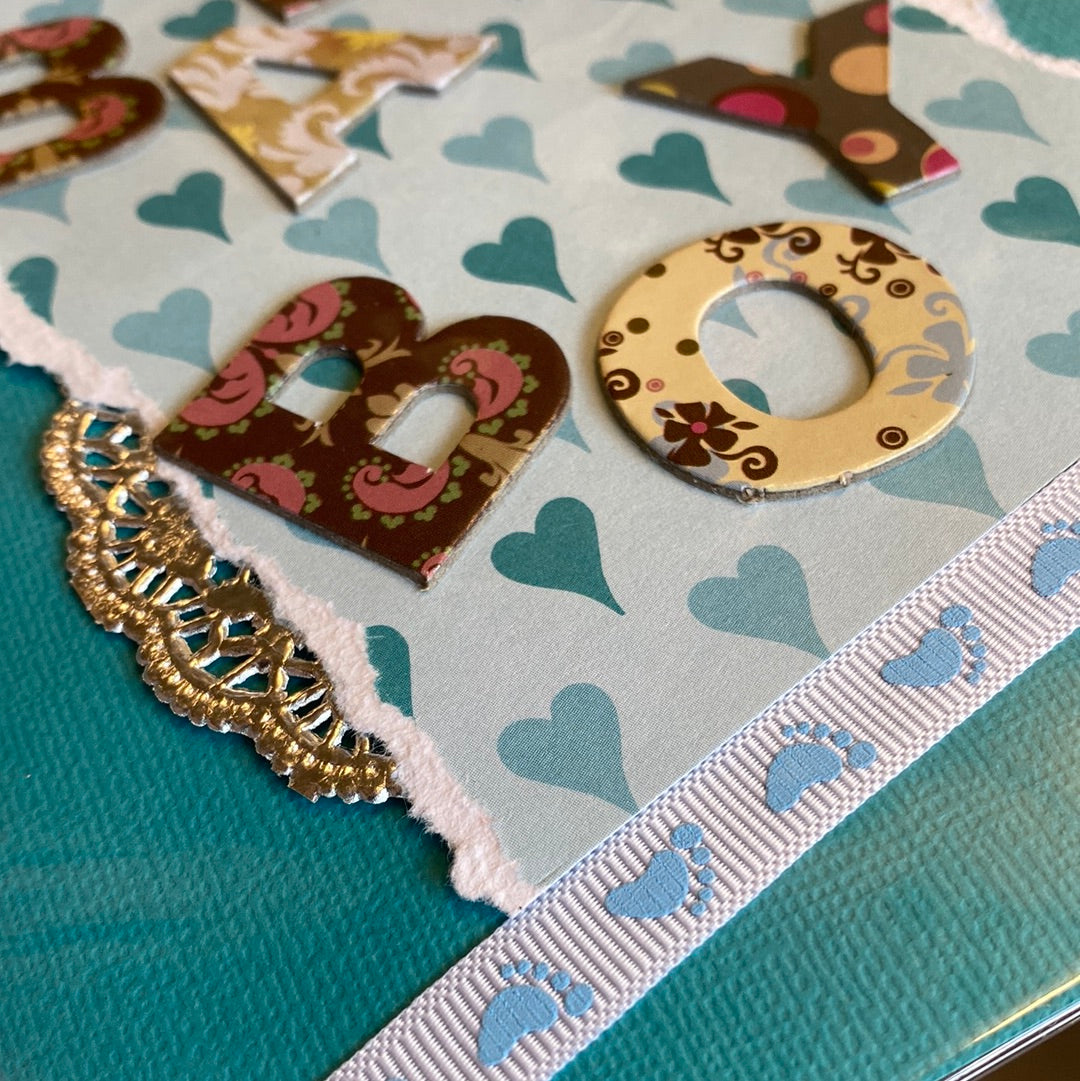 Kort til den lille ny - lyseblå Helle Vang