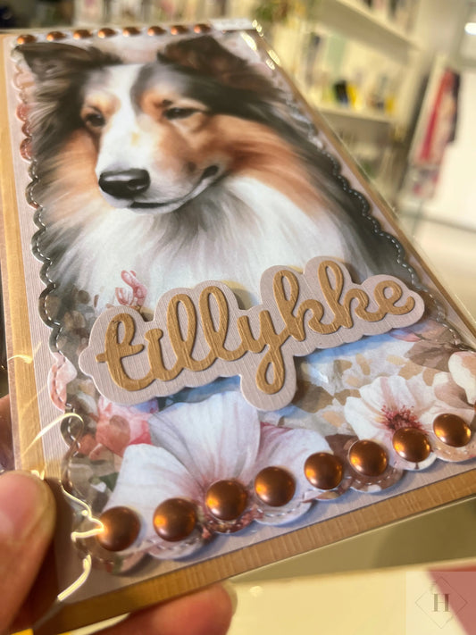 Tillykke - kort (Hund) Helle Vang