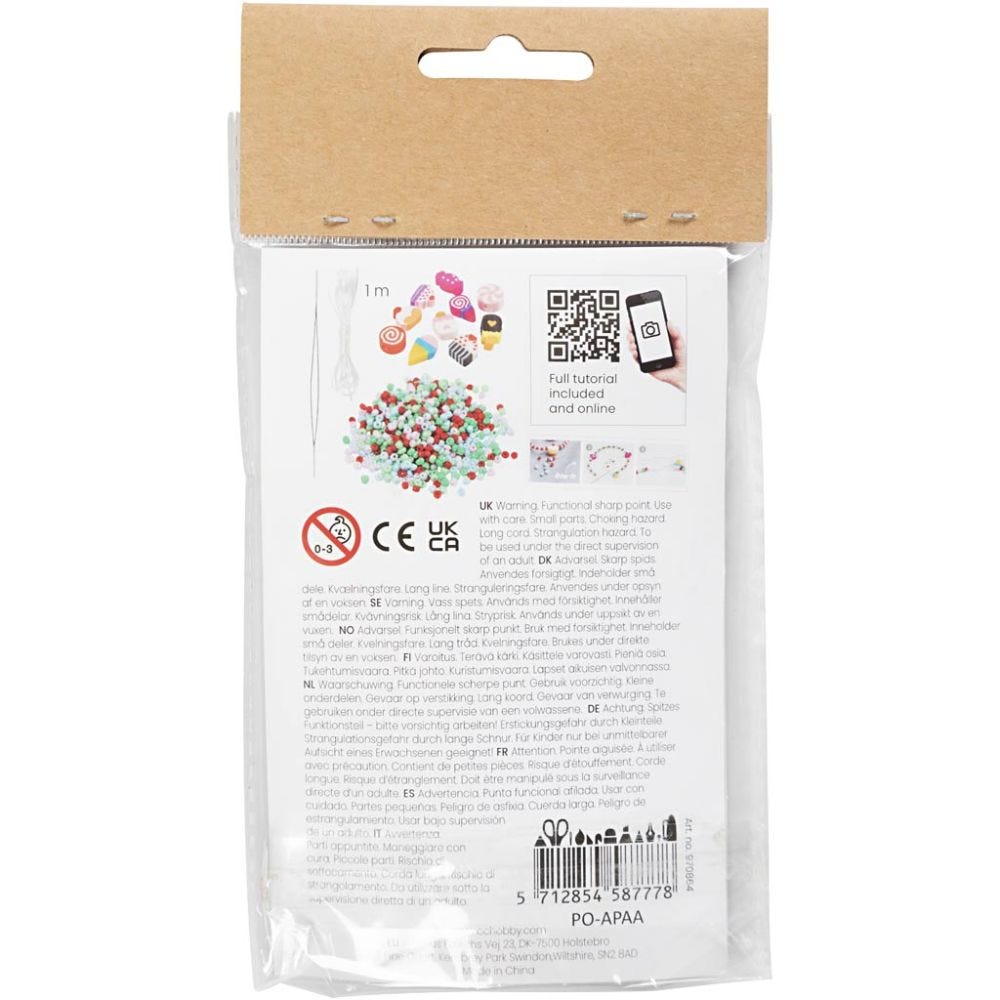 Mini DIY sæt - smykker med kage perler Håndlavet af