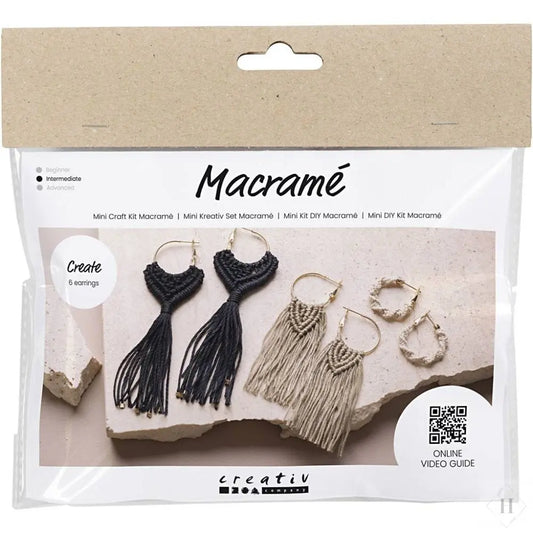 DIY sæt - macramé øreringe Håndlavet af
