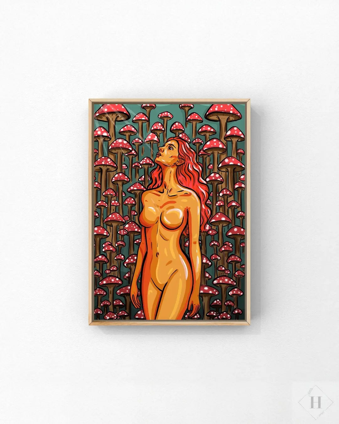 Kort - Mushroom lady Caths in Space Art