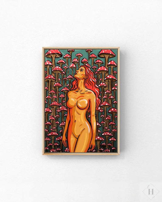 Kort - Mushroom lady Caths in Space Art