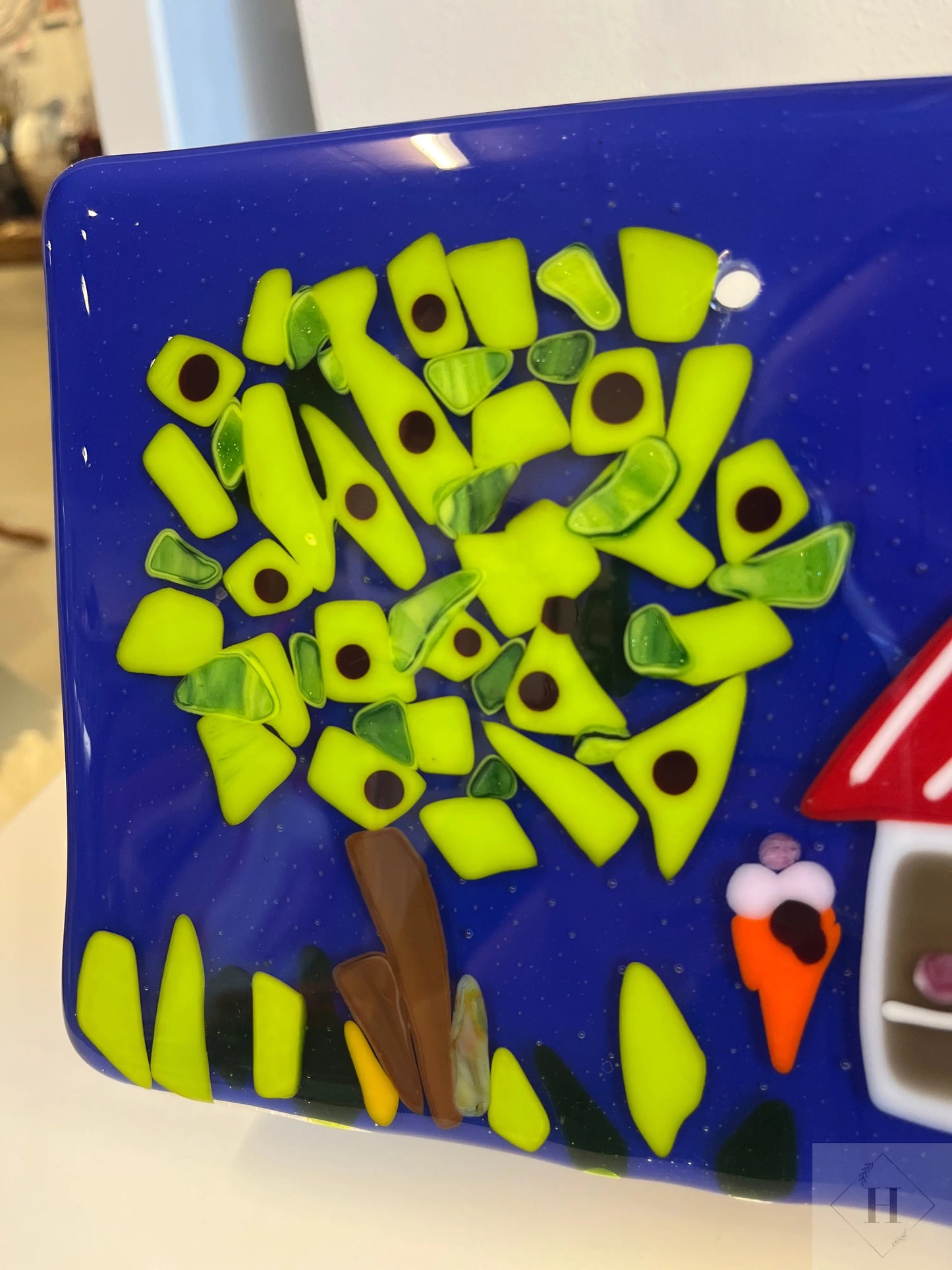 Vægophæng i glas - isboden Granlund glaskunst