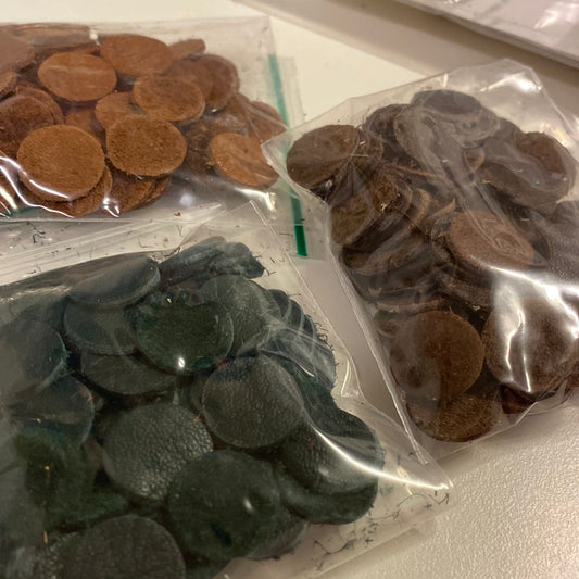 DIY - kogler i læder (sæt med 3stk Unika Nord