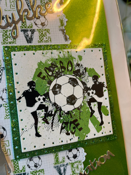 Konfirmations kort - fodbold pige