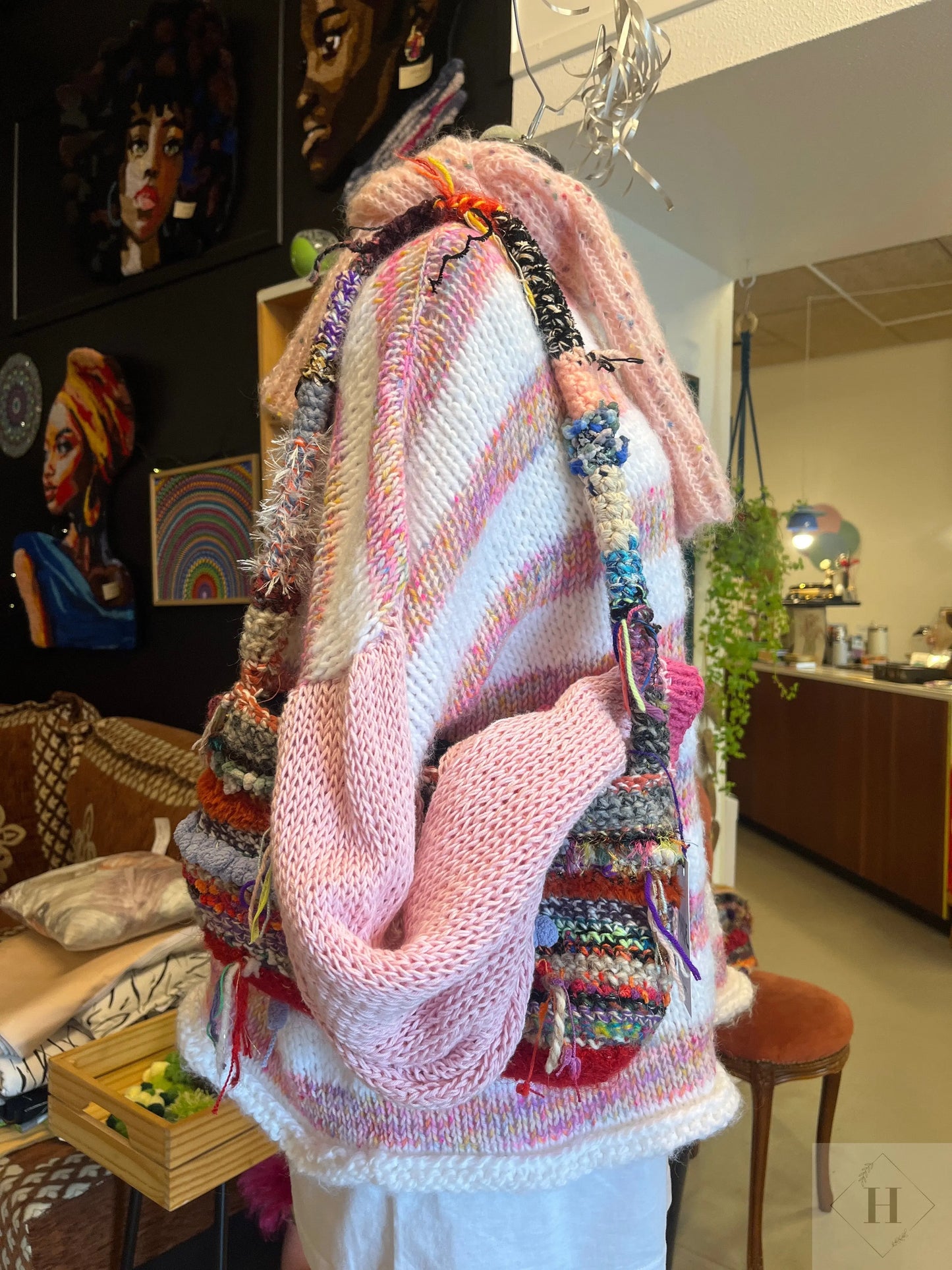 Hæklet håndtaske - Fire and ashes Møhlde