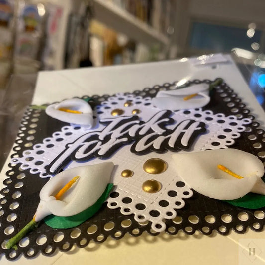 Kort til bårebuketten Helle Vang