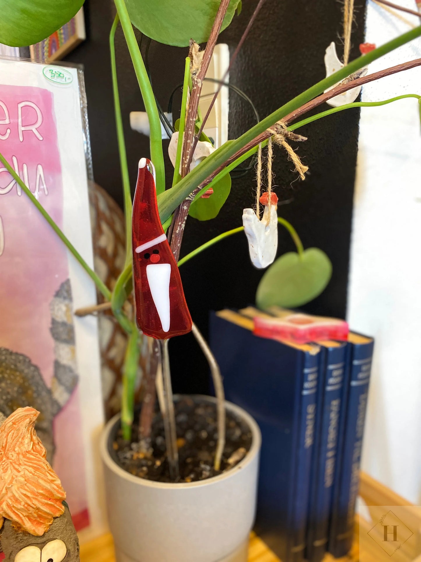 Plante pynt - glasnisse Granlund glaskunst