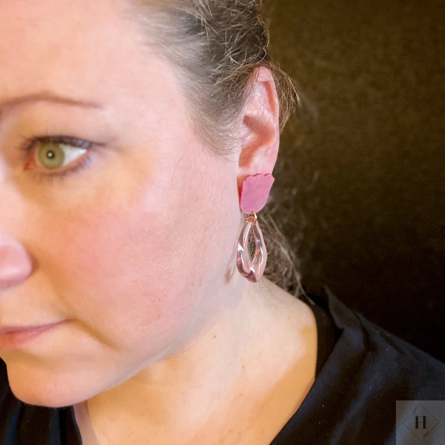 Statement ørering - Rosa tulipaner Winther Design