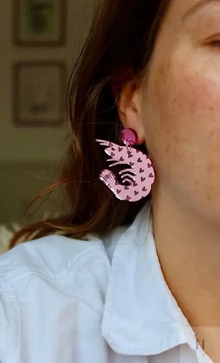 Statement øreringe - heart shrimp Saisall