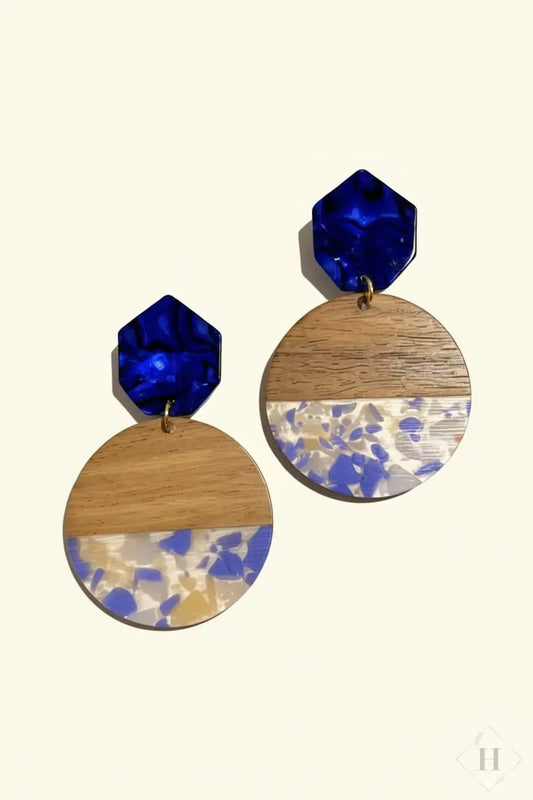 Statement ørering - violet/træ Winther Design