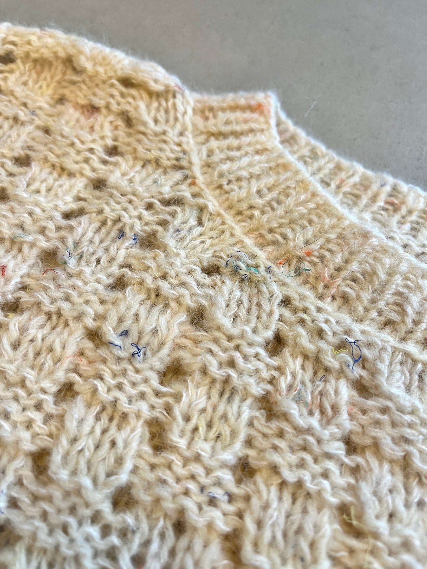 Strikket trøje i 100% uld - Basket Weave