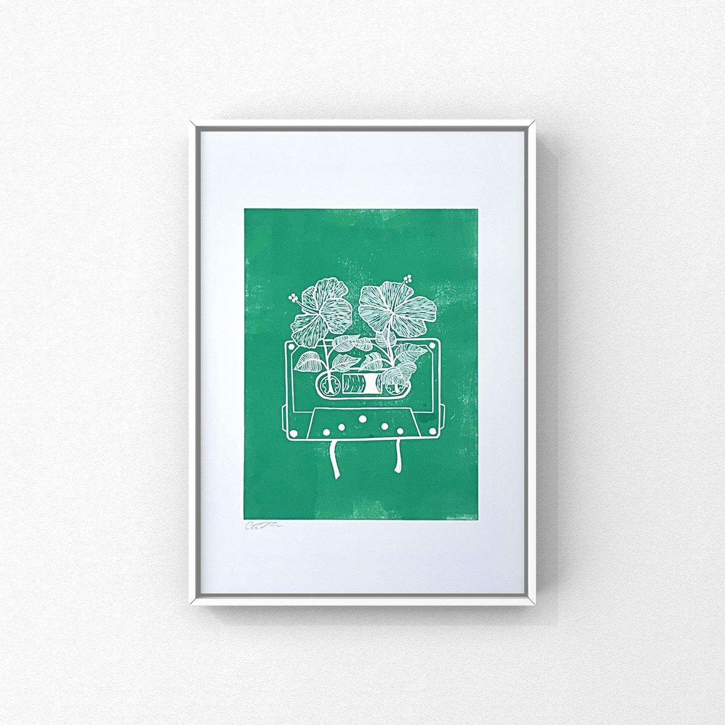 Flower cassette A4 linoleumstryk