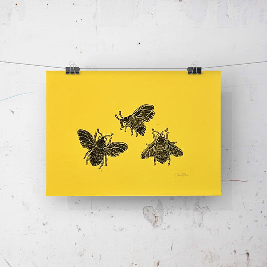 Bees A4 linoleumstryk