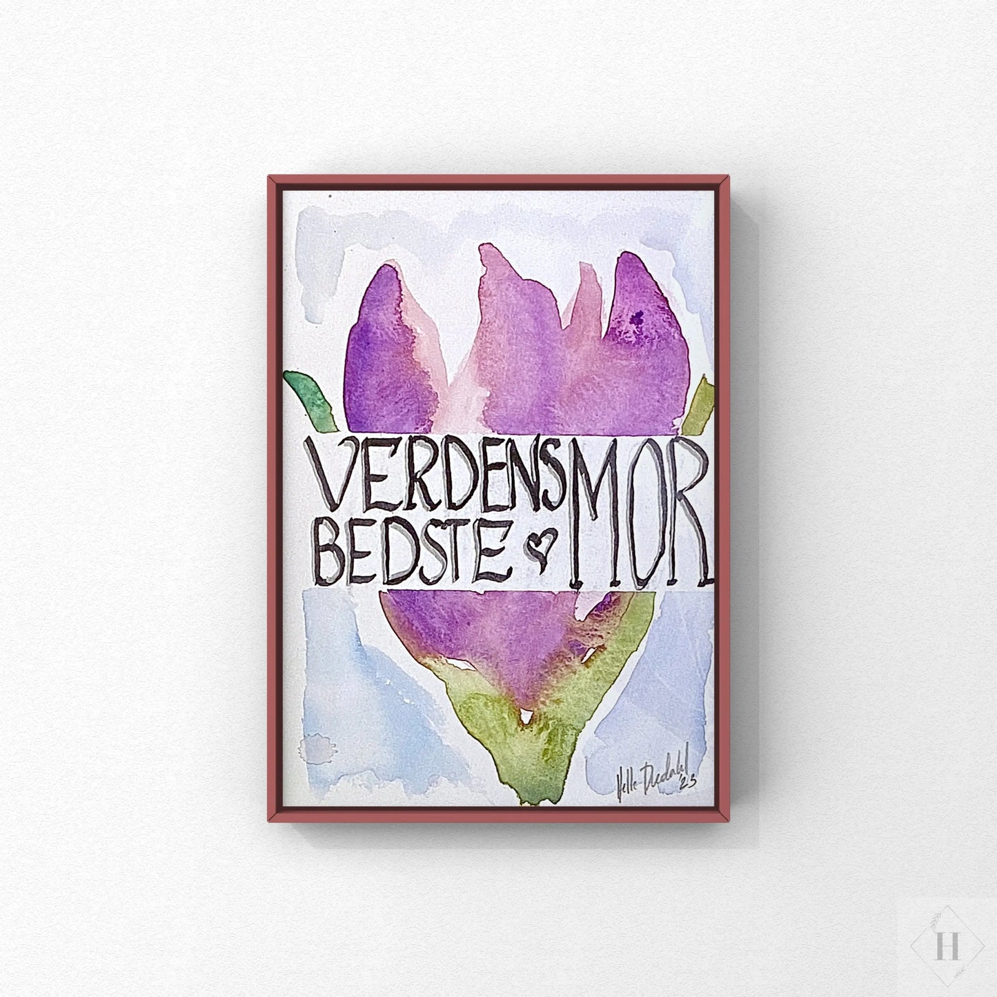 Akvarel - verdens bedste mor Valley by Aslak