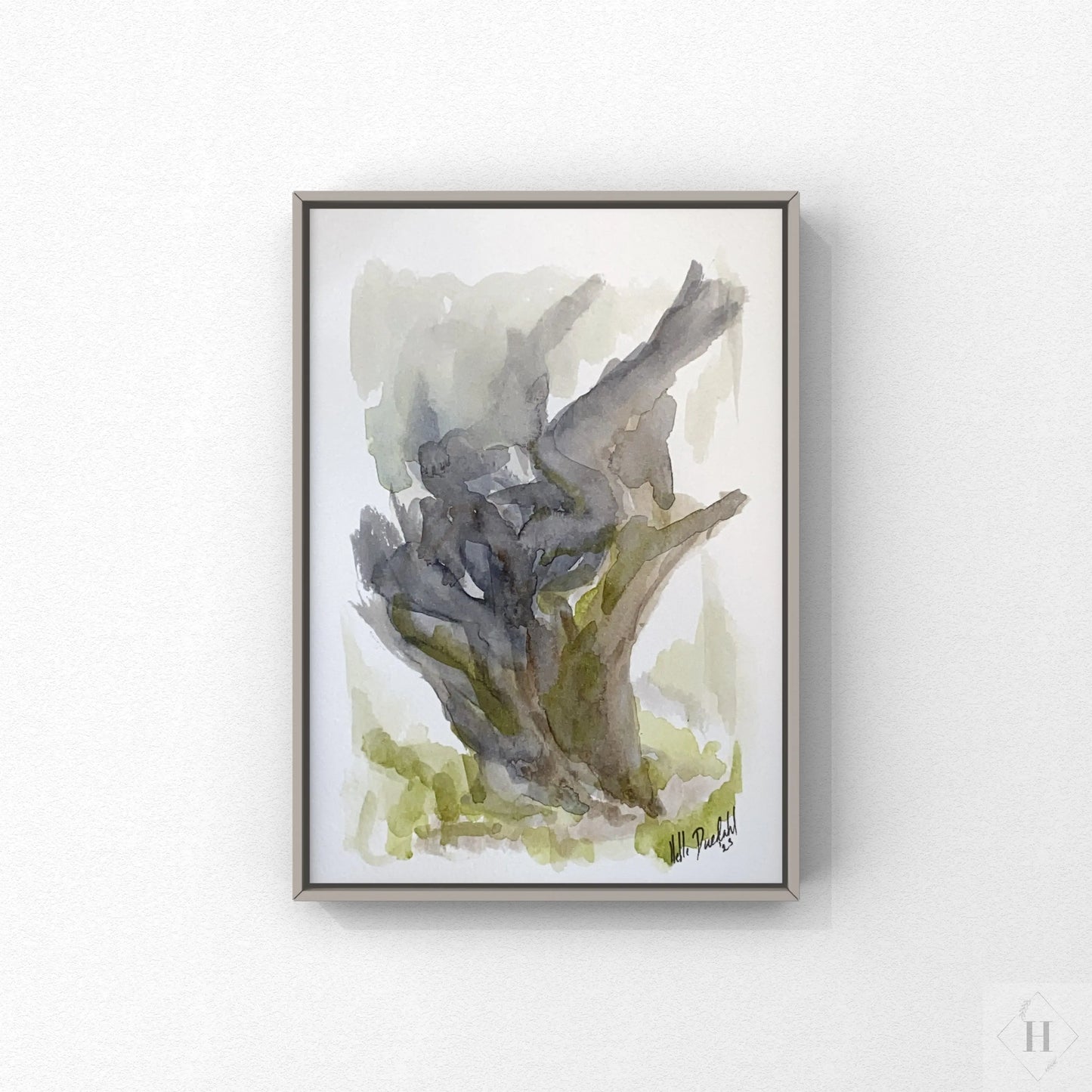 Akvarel - stormtræ Valley by Aslak