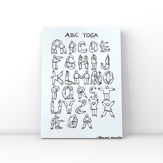 Kunstprint – ABC Yoga A5 | Frida og Carlos mor