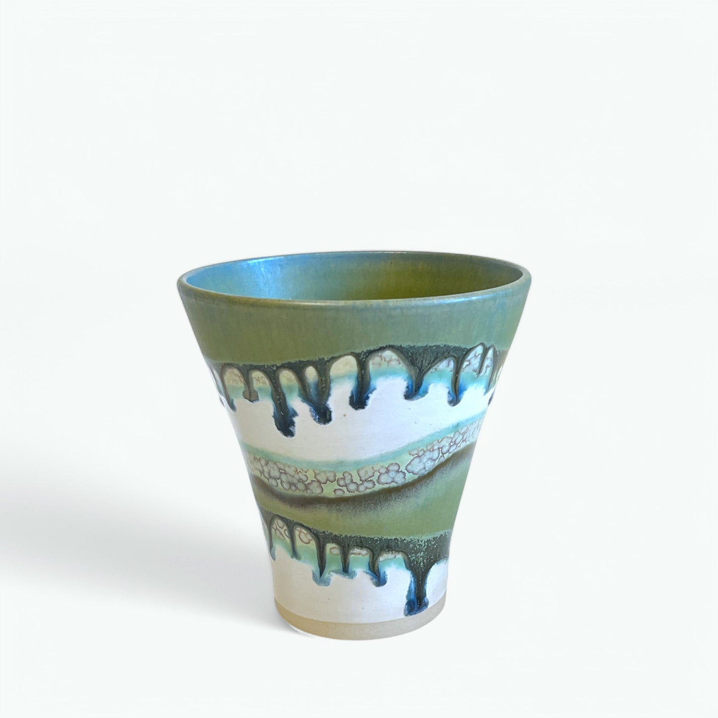 Grøn stentøjs tulipanvase