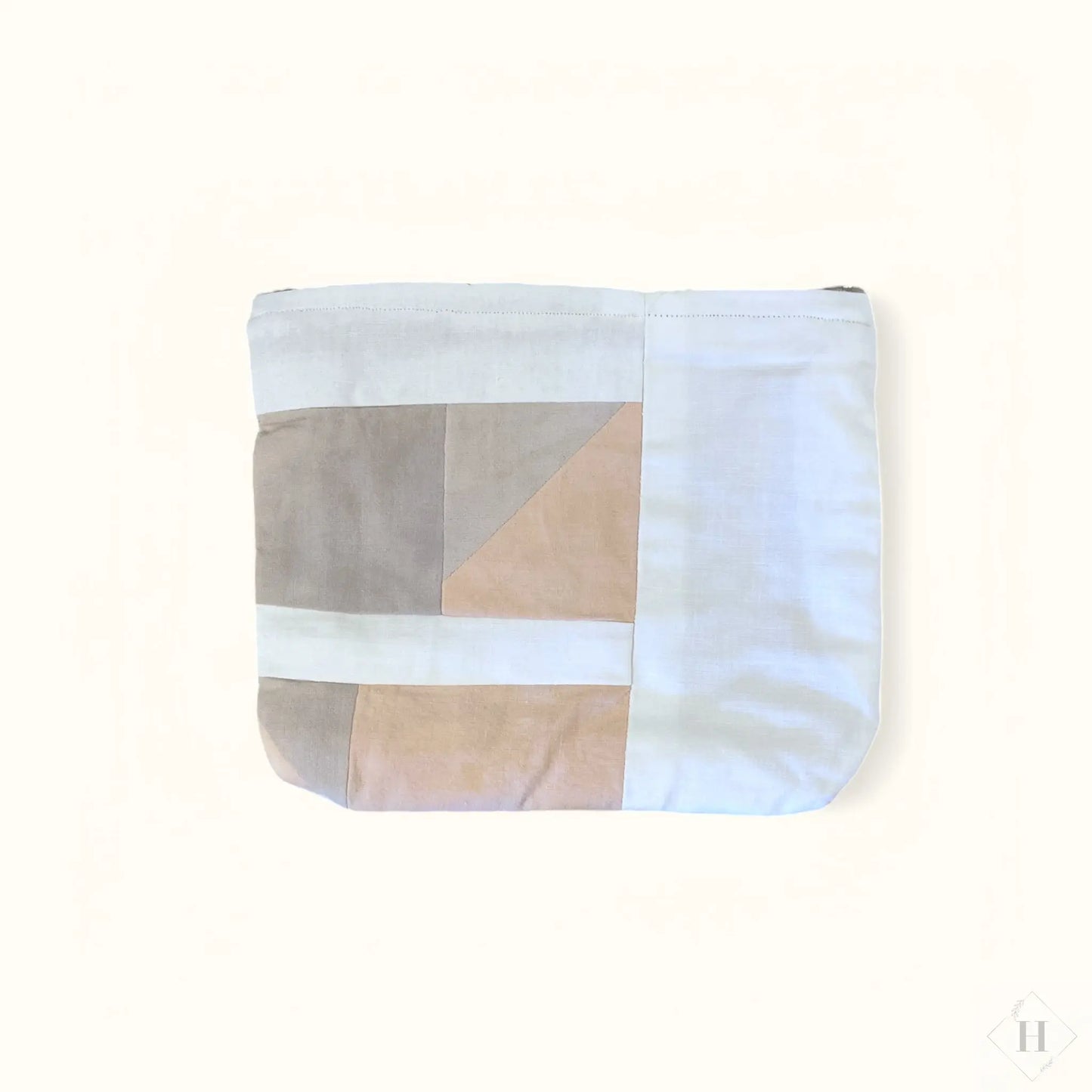 Lille pung i patchwork - støvet lilla, lyserød/hvid Vera Hjerrild