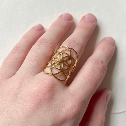 Vandfast ring - floral