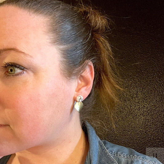 Multi ørering - Flora dot med messingstykke Winther Design