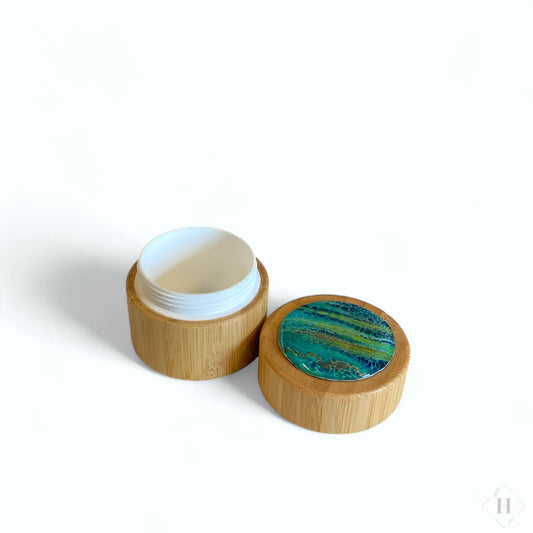 Lille æske/krukke i træ med plastik inderside Great Fun Arts