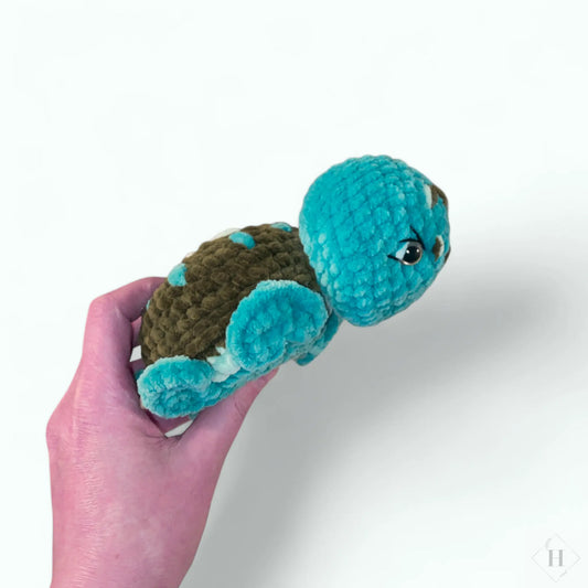 Hæklet bamse - skildpadde (grøn) Elena