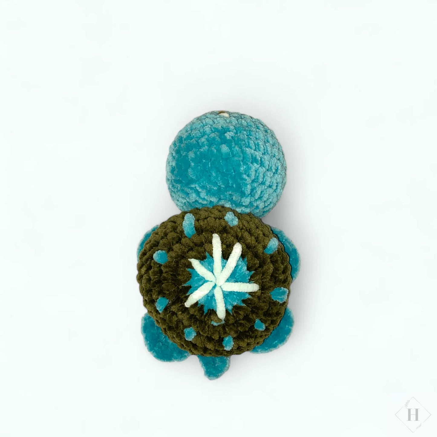 Hæklet bamse - skildpadde (grøn) Elena