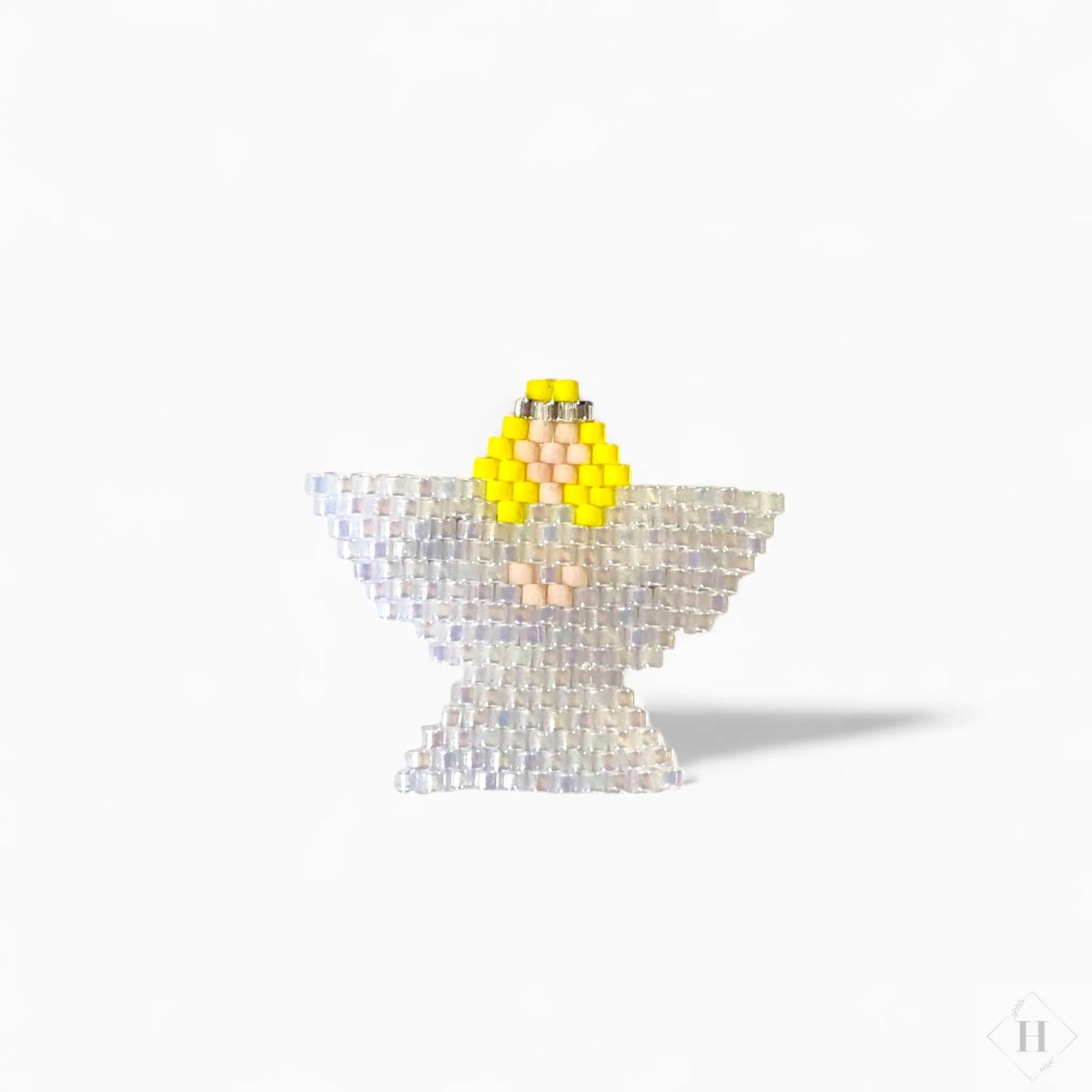 Broche - engel i miyuki perler Sara Engel