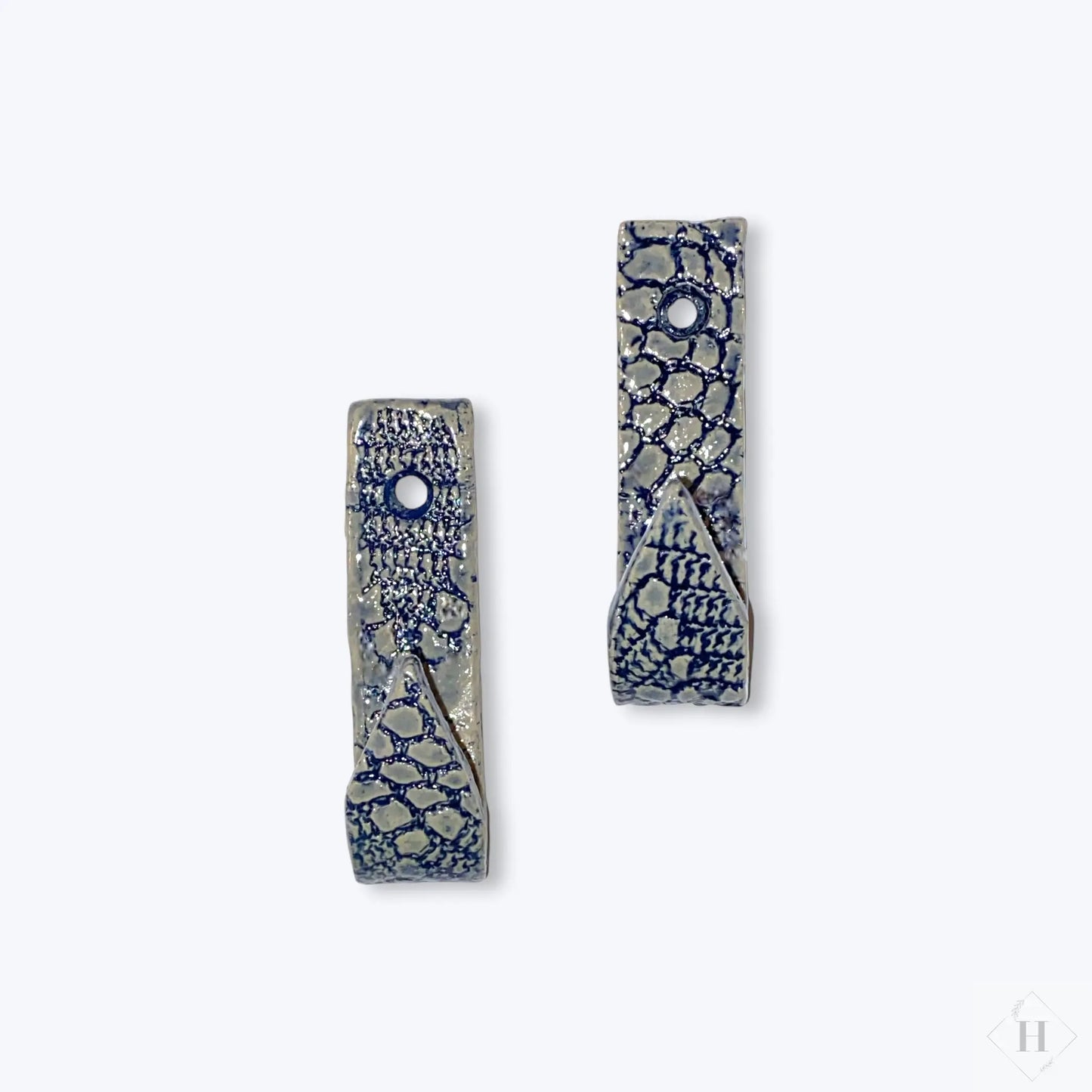 Knage i stentøj - blå Hav-Mose-Fjord Keramik af kunsthåndværker Susanne Talbot