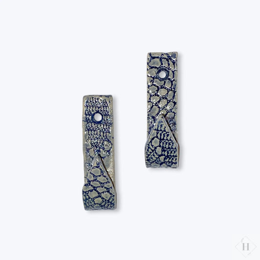 Knage i stentøj - blå Hav-Mose-Fjord Keramik af kunsthåndværker Susanne Talbot