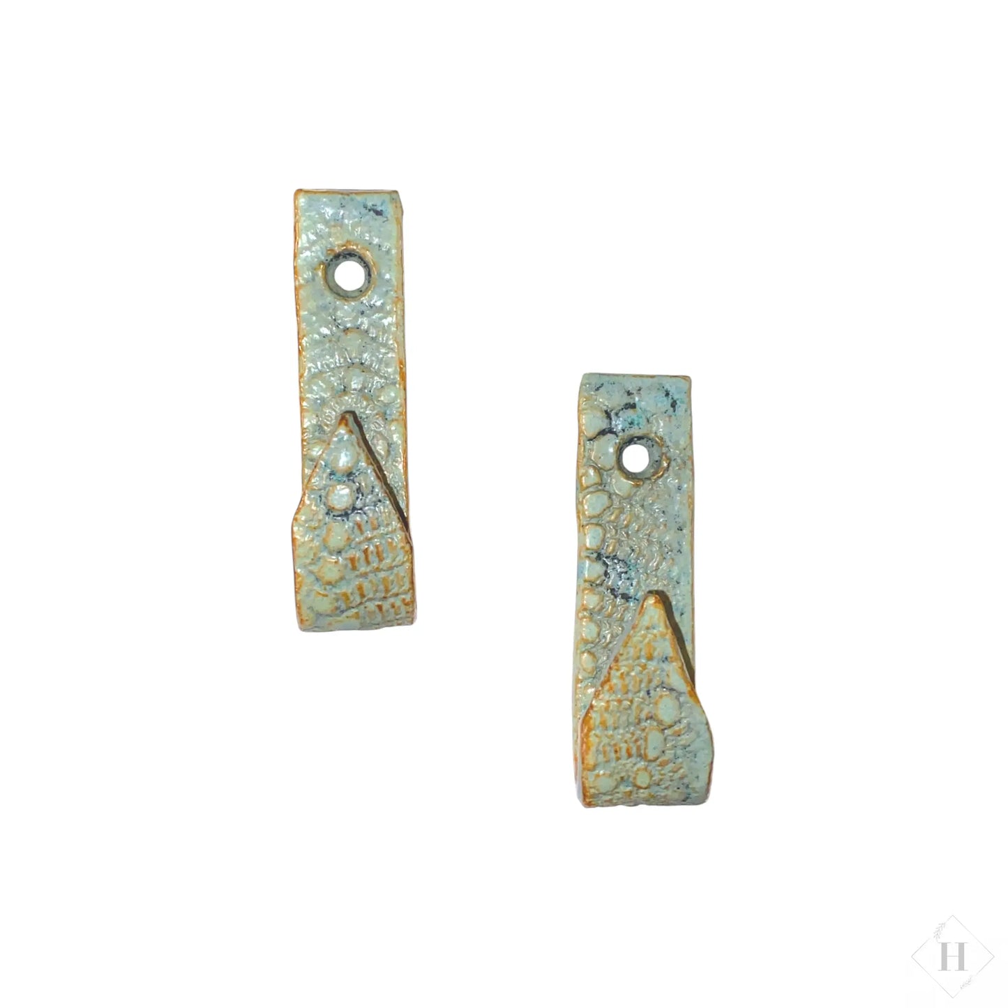 Knage i stentøj - lys grøn Hav-Mose-Fjord Keramik af kunsthåndværker Susanne Talbot