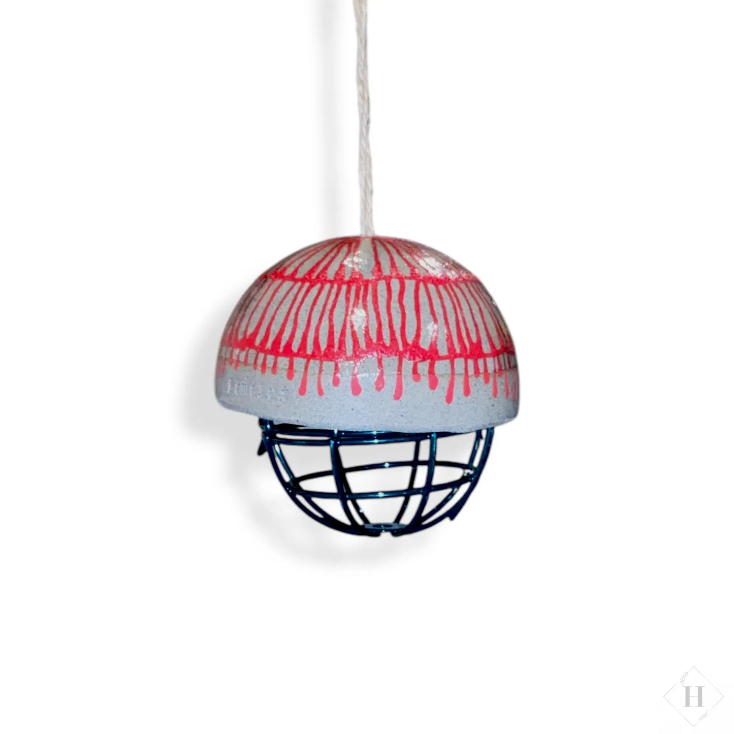 Fuglefoder bold holder i keramik - rød Famalut