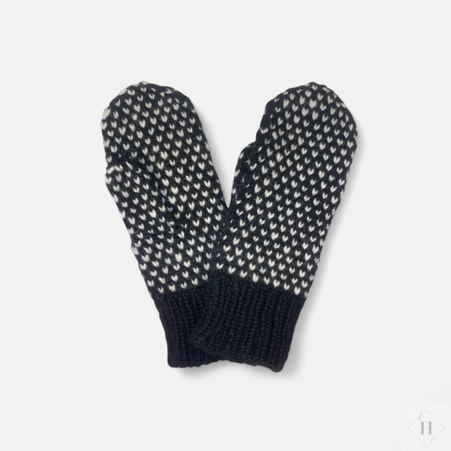 Strikkede luffer i norsk uld Famalut