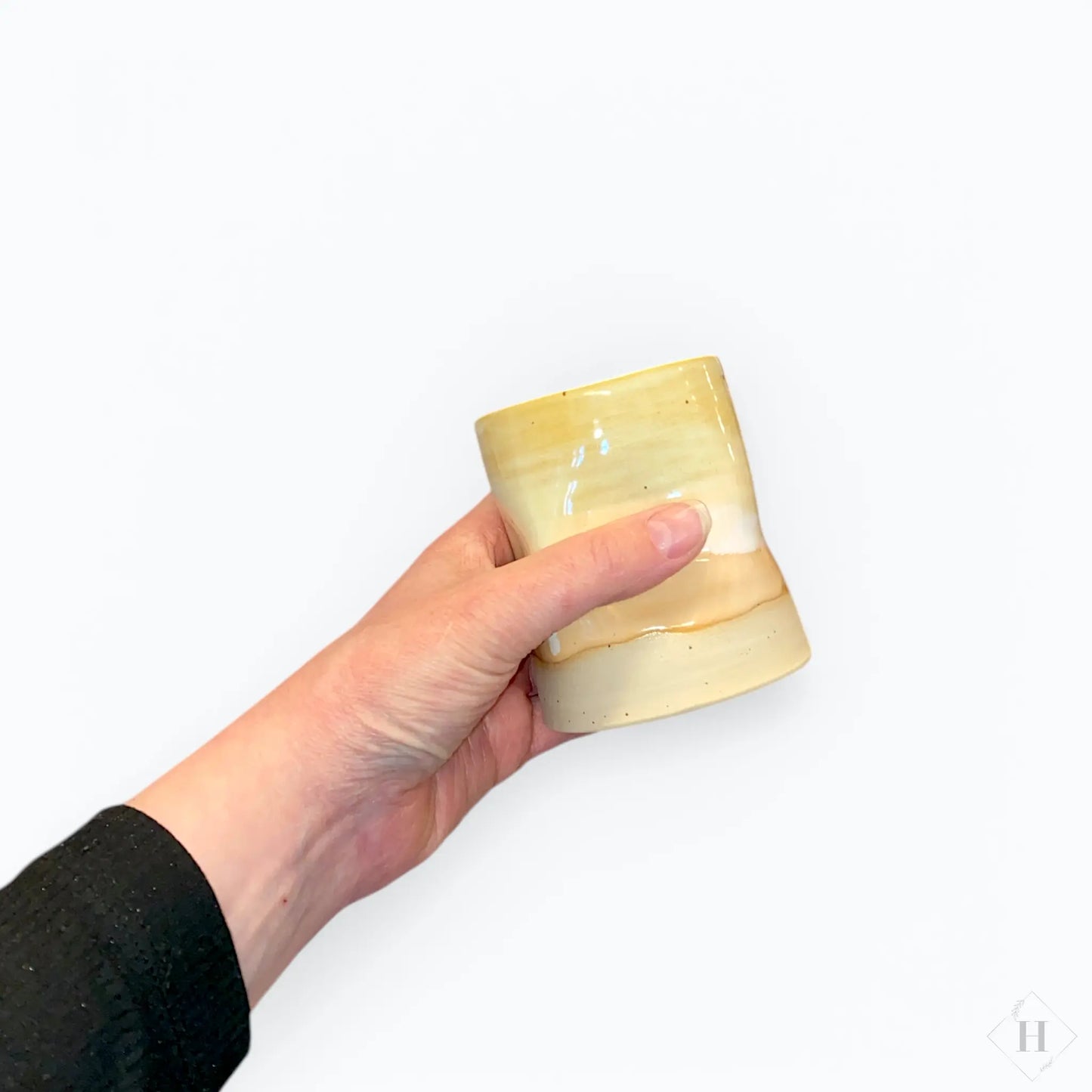 Klemmekrus i stentøj - gul/orange Charlottes Clayground