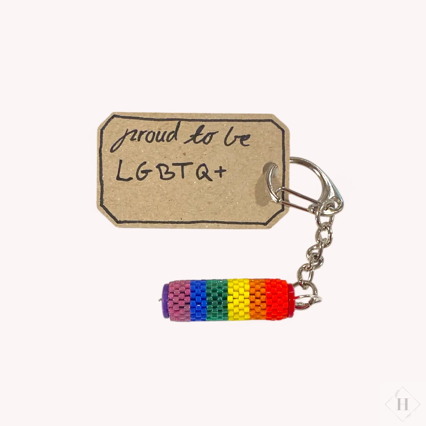 Nøglering af miyuki perler - proud to be… Sara Engel