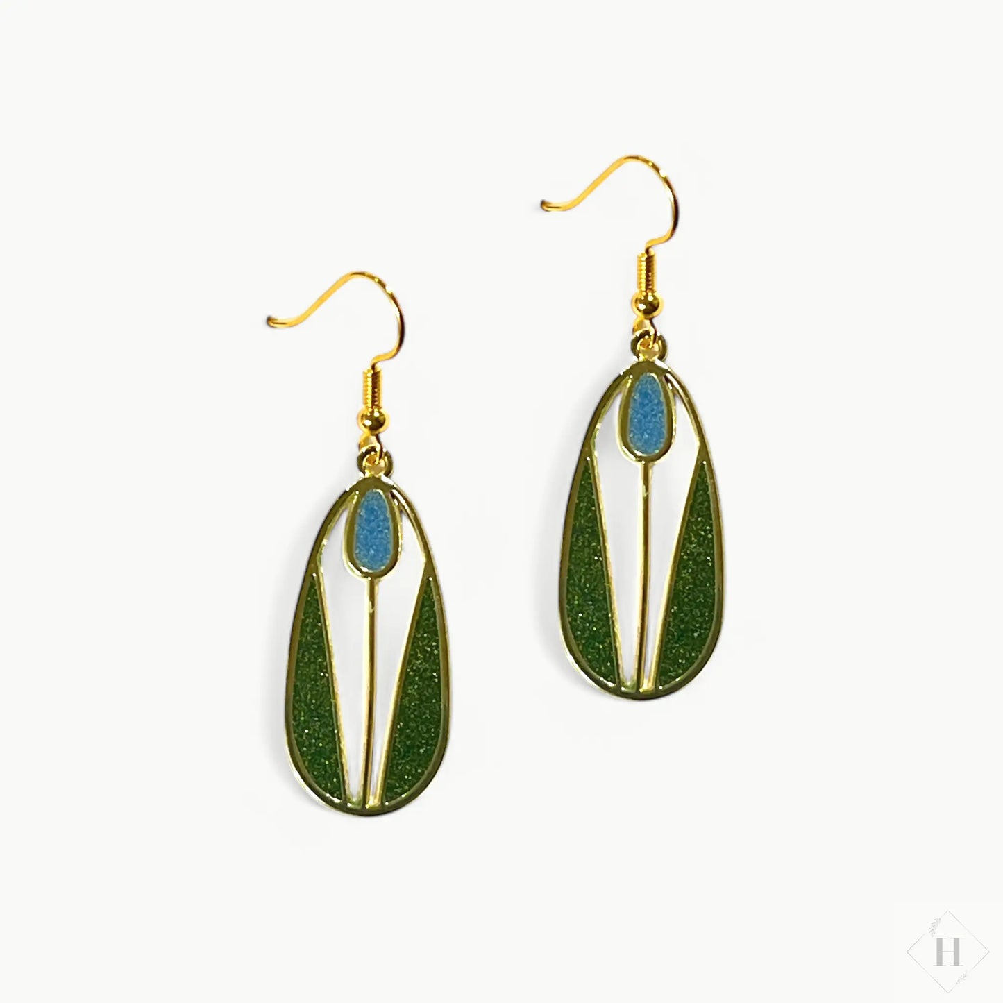 Øreringe - Tulipaner (lyseblå) Great Fun Arts