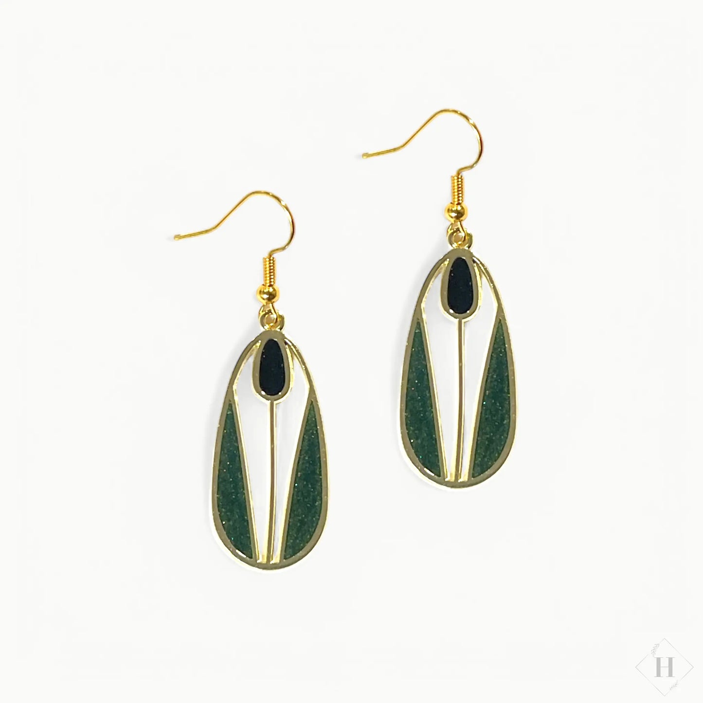 Øreringe - Tulipaner (sort) Great Fun Arts