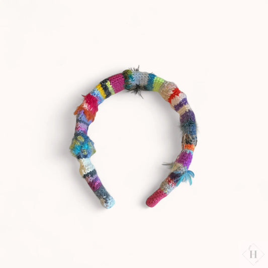 Hæklet hårbøjle - neon Møhlde