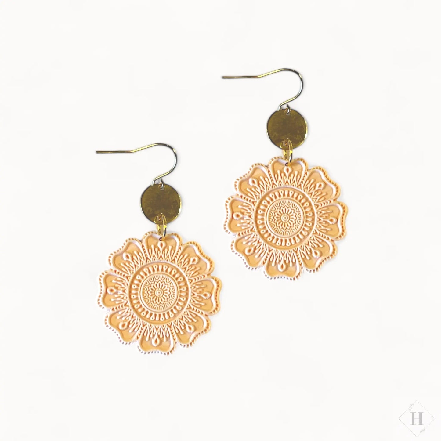 Boho mandala stor - lys fersken Handmade Hygge