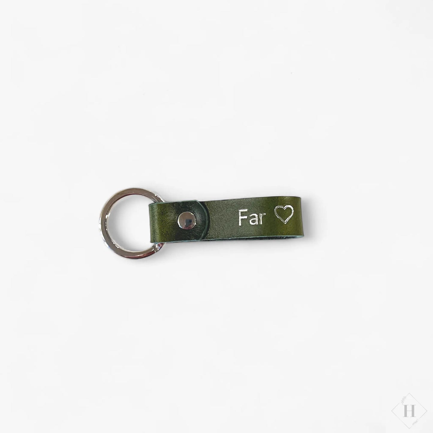 Lille læder nøglering - far eller mor (flere varianter) Unika Nord