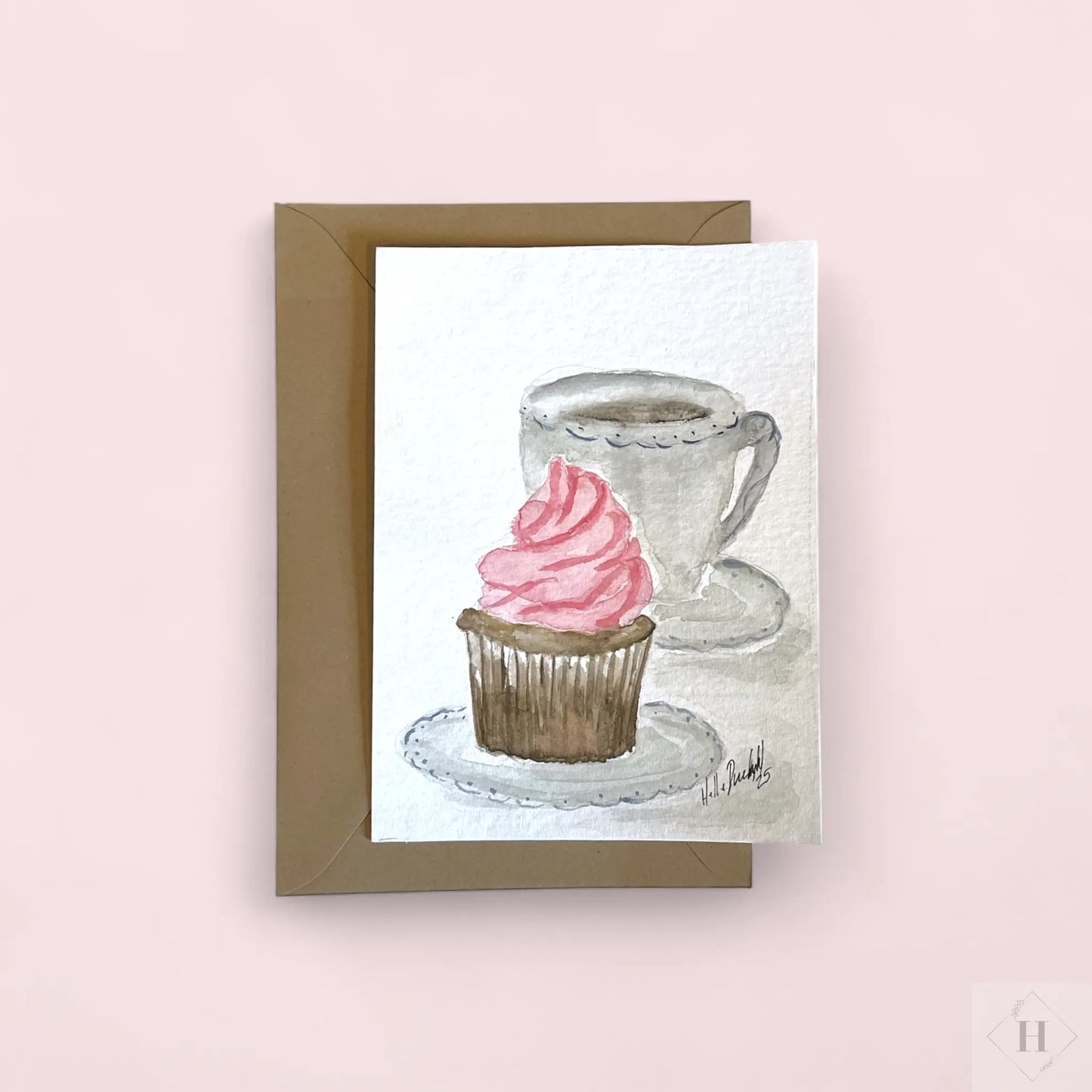 Kort i akvarel - Kaffe og kage Valley by Aslak